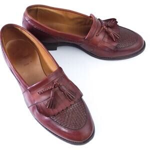 Allen Edmonds Cody Chili Tassel Loafer Size 13 Brown Leather Dress Shoe Made USA